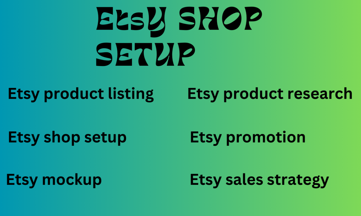 I will do Etsy product listing, Etsy SEO, Etsy marketing, Etsy shop setup