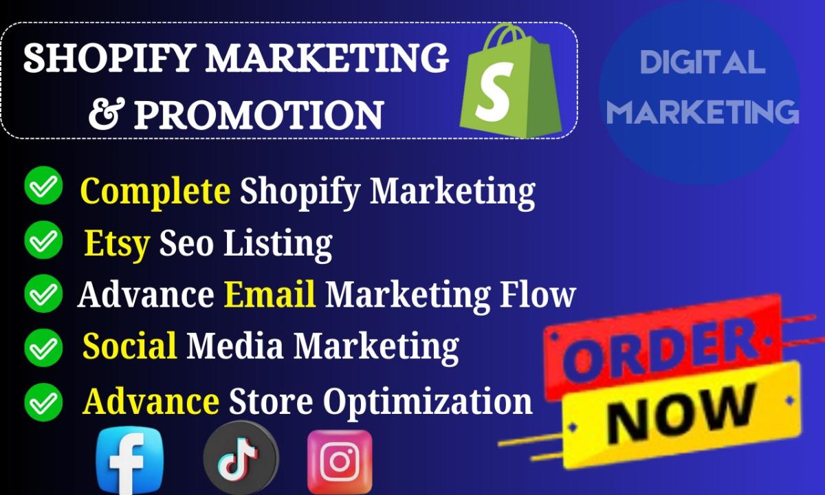 I will increase Shopify sales, complete Shopify ecommerce marketing, Shopify manager