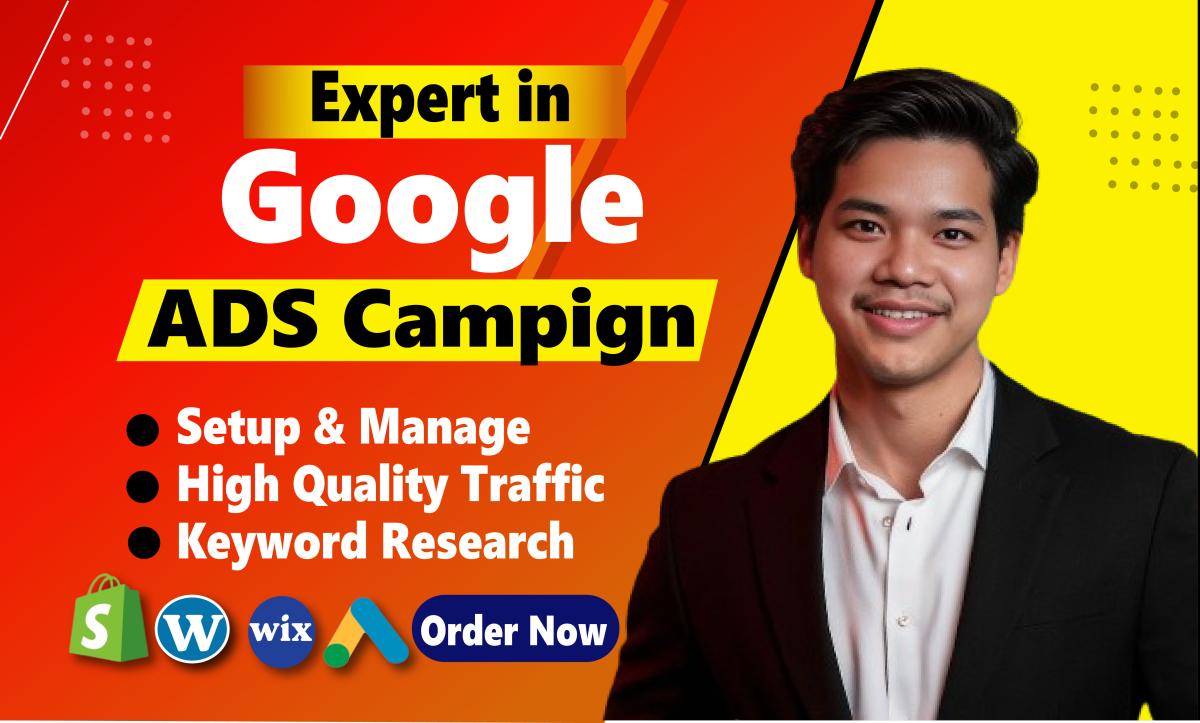 I will setup google ads adwords shopping ads performance max campaign