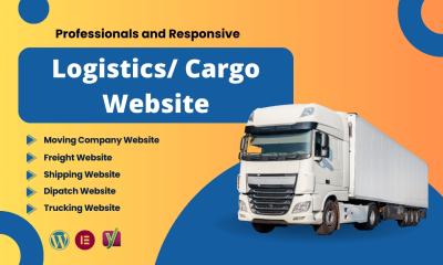 I will design a responsive logistics, trucking, or moving company website