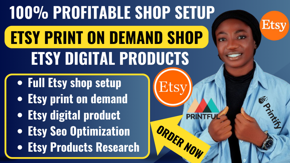 I will setup etsy digital product shop, product listing, etsy seo, etsy digital product