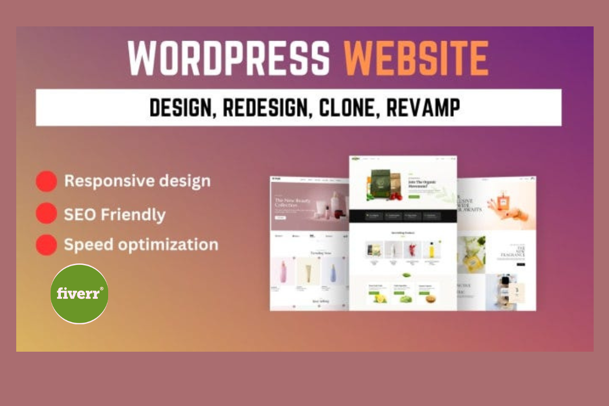 I will design, redesign, clone, build, rebuild, fix, edit or revamp wordpress website