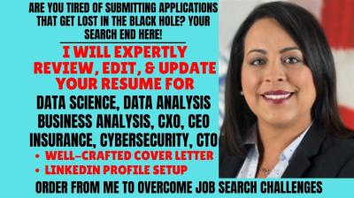 I will provide resume for data science, data analytics, and cybersecurity