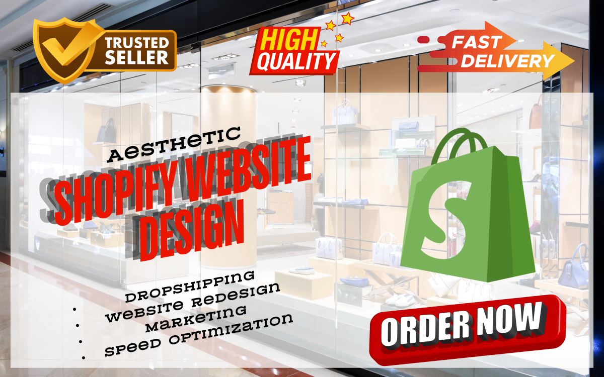 I will create Shopify dropshipping store Shopify store design Shopify website