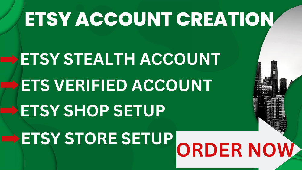 I will create fully verified etsy seller account Etsy Account Creation Etsy Shop Setup