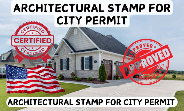 I will sign seal stamp architectural plan mep drawing for usa city permit drawing