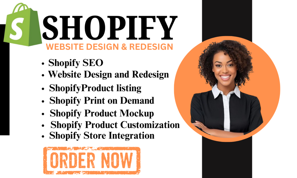 I will design and redesign shopify store upload product droppshiping to your store