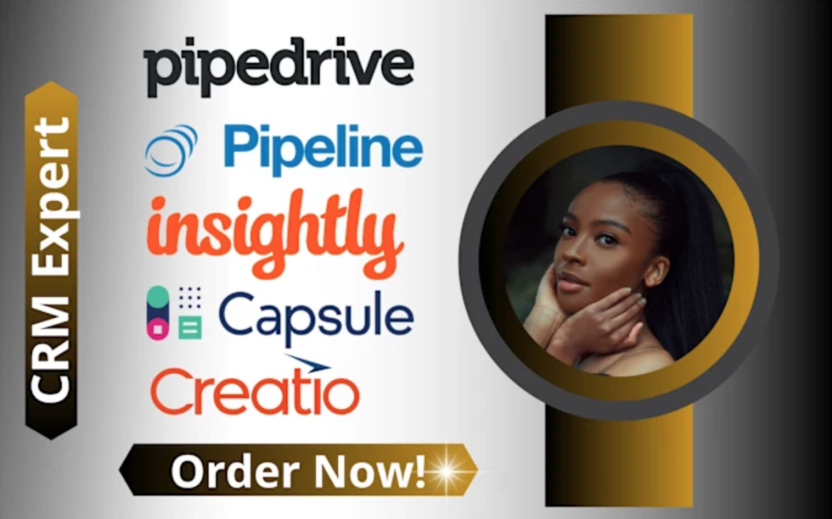 I will setup pipeline CRM Pipedrive Insightly Creatio Capsule CRM Zoho CRM