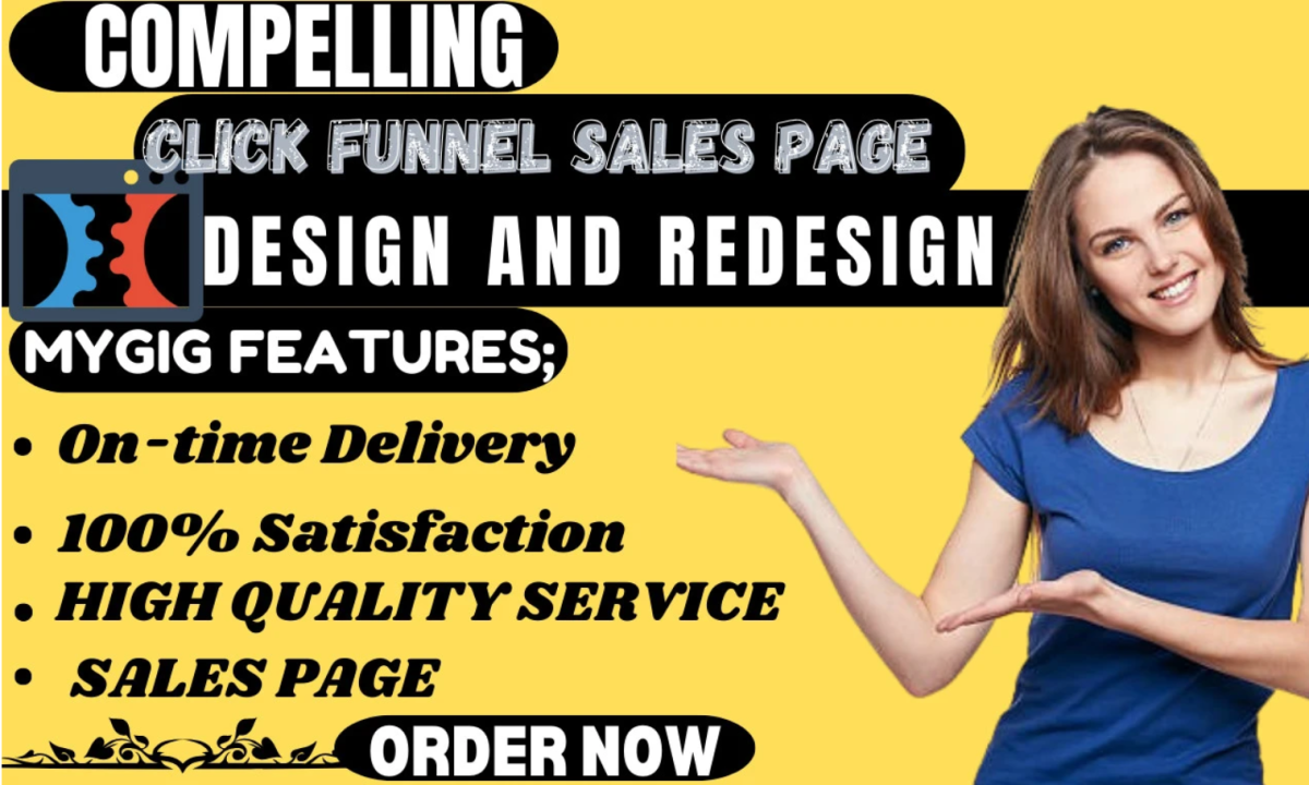 I will do clickfunnel marketing gohighlevel sales funnel squeeze page sales page