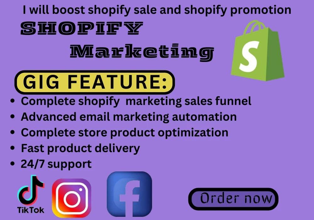 I Will Boost Shopify Sale and Shopify Promotion