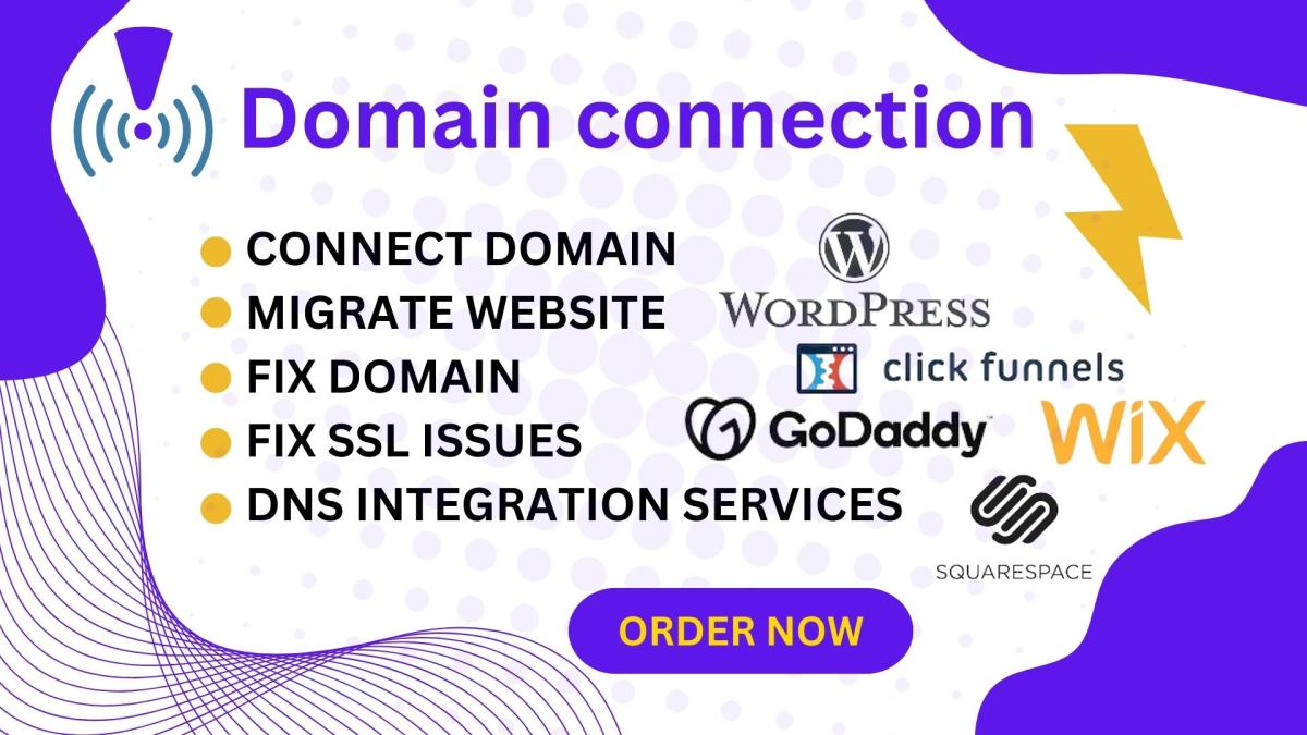 I will fix domain setup domain custom domain transfer domain to shopify wix website