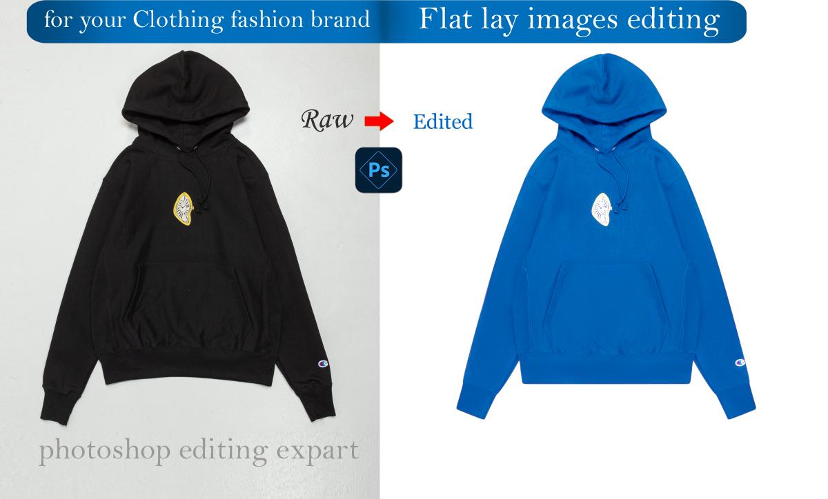 I will flat lay clothing photo edit and ghost mannequin retouch services