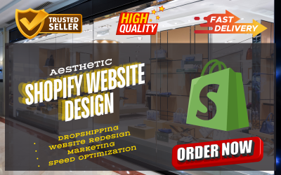 I will build ecommerce website shopify, shopify dropshipping store, shopify website