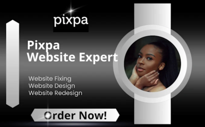 I will do pixpa website design pixpa website redesign pixpa website fixing