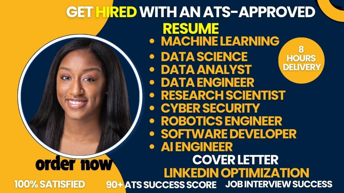 I will write a machine learning data science data analyst cyber security ai tech resume