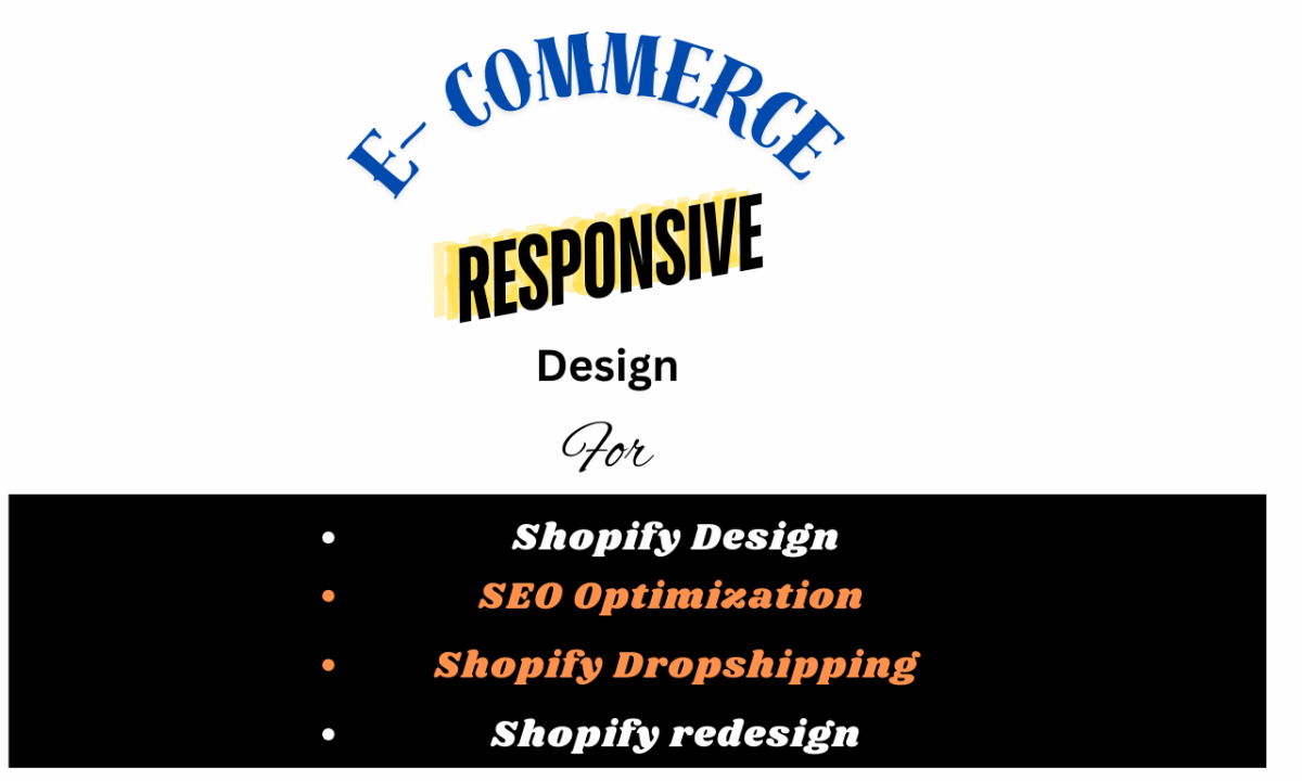 I will design redesign Shopify website design Shopify dropshipping store design