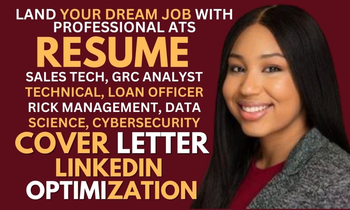 I will write IT, grc analyst data science compliance sales tech soc data analyst resume