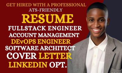 I will write Fullstack Engineer, Account Management, DevOps Engineer, QA Analyst resume
