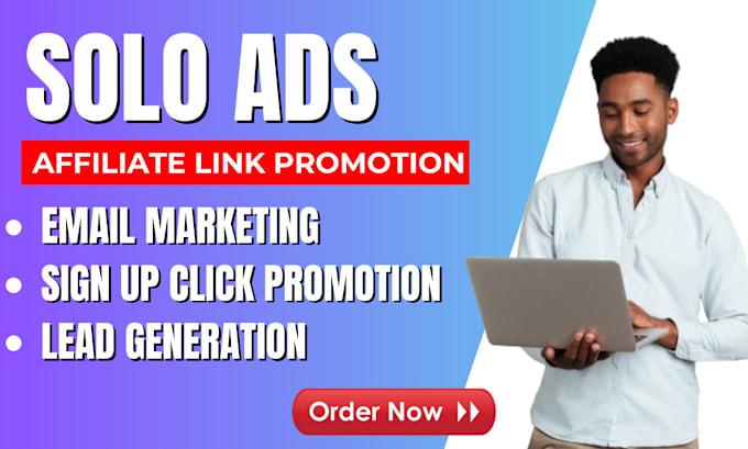 I Will Do USA Solo Ads MLM Leads Marketing Click Link Promotion Email