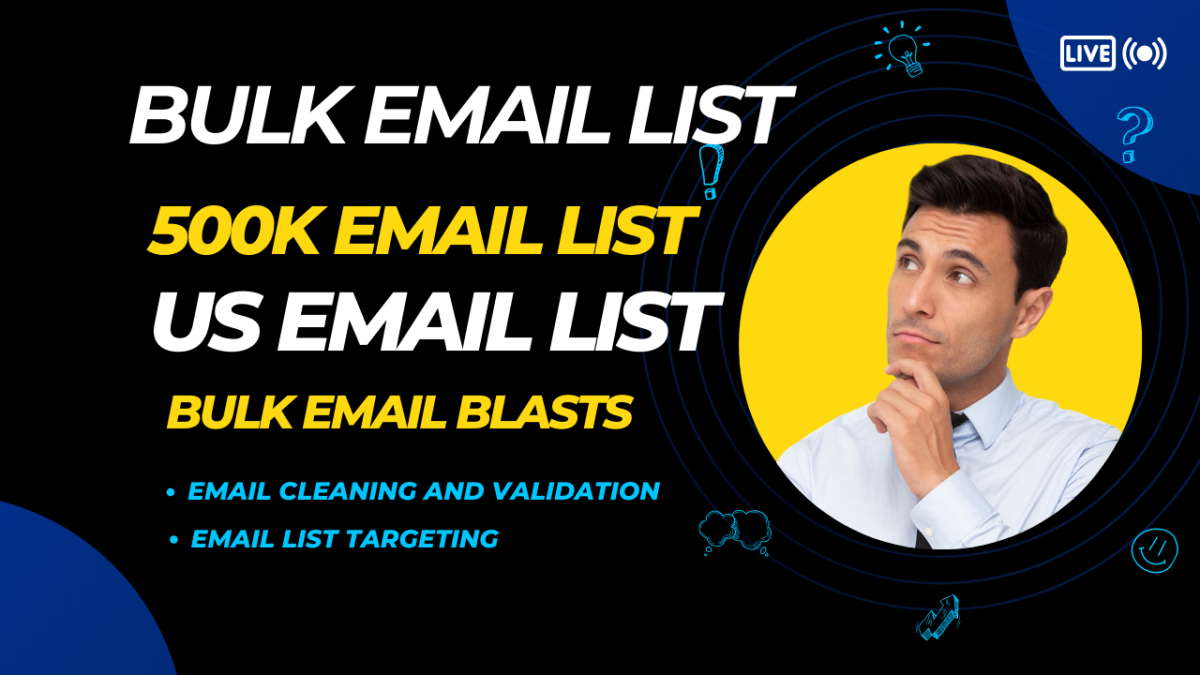 I will send bulk email campaign, bulk email blast mass emails, bulk email sending