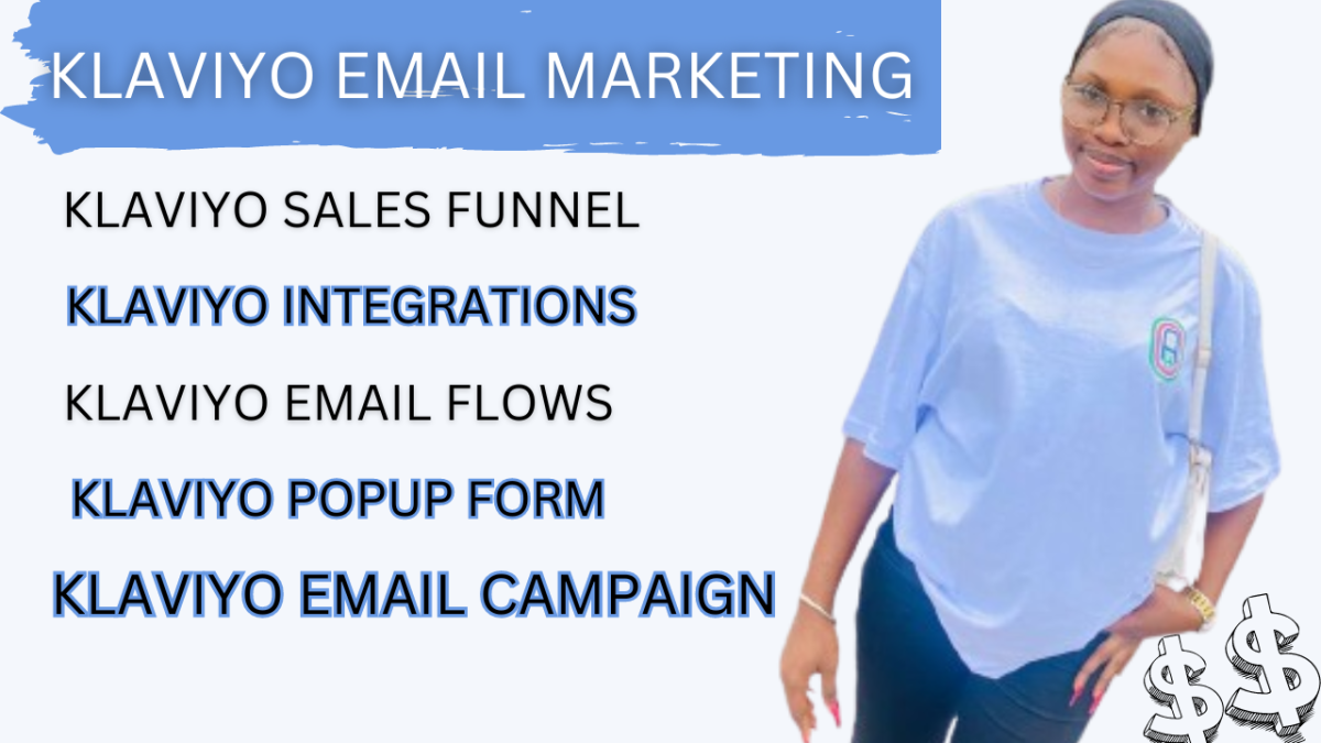 I will promote sales with klaviyo email marketing landing page design campaign setup