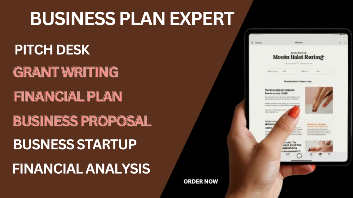 I will develop an expert business plan for startups proposal business plan writer