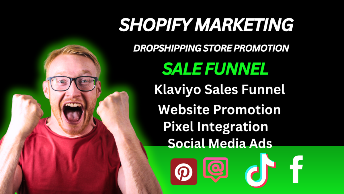 I will shopify dropshipping marketing promotion to boost sales funnel