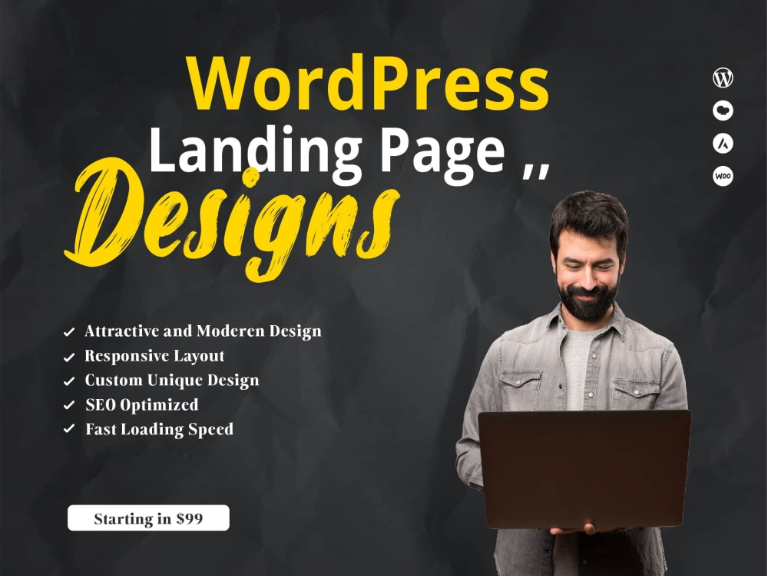 I will design responsive Elementor Pro landing page or WordPress landing page