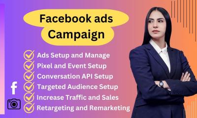 I will expert in setup and manage Facebook and Instagram ads campaigns to increase ROI