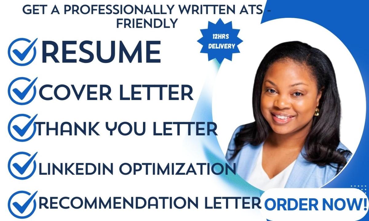 I will write a standout, professional ATS resume, cover letter, LinkedIn profile