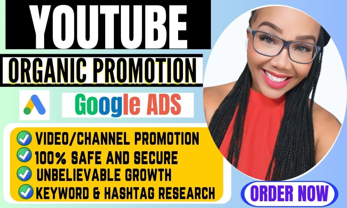 I will do best organic YouTube video or channel promotion for monetization