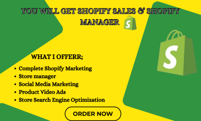 I will do shopify sales, complete ecommerce marketing, shopify manager