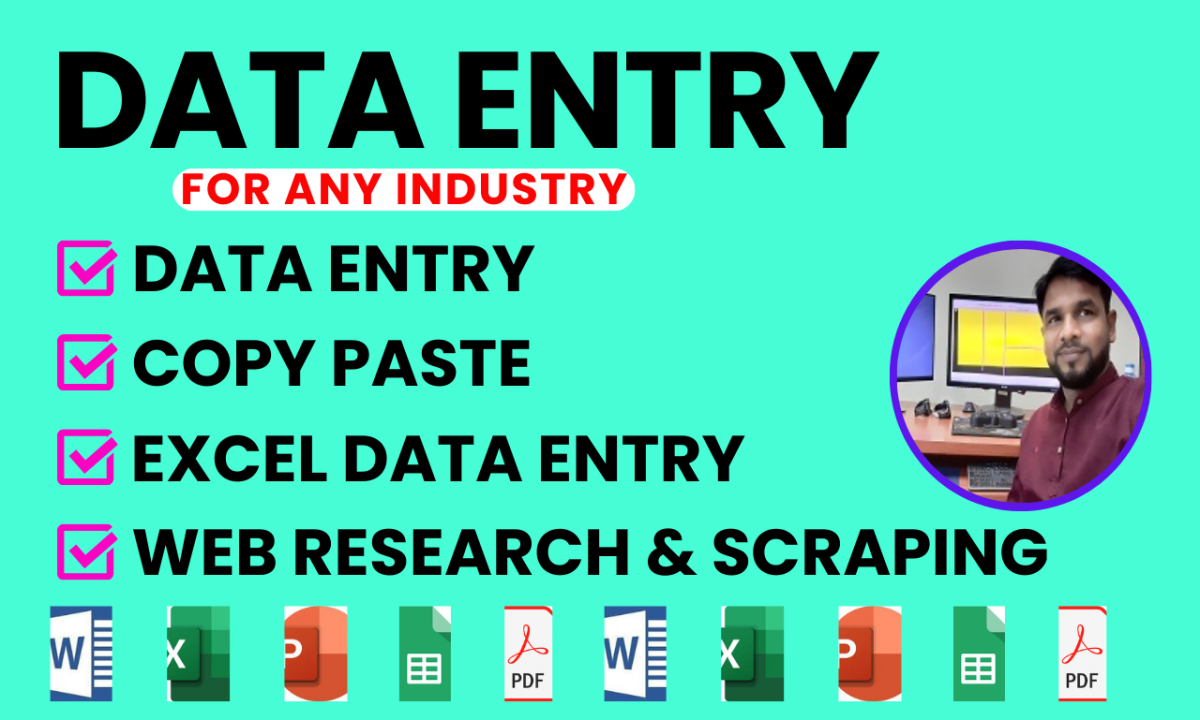 I will do accurate data entry, web scraping, and lead generation in 24hrs