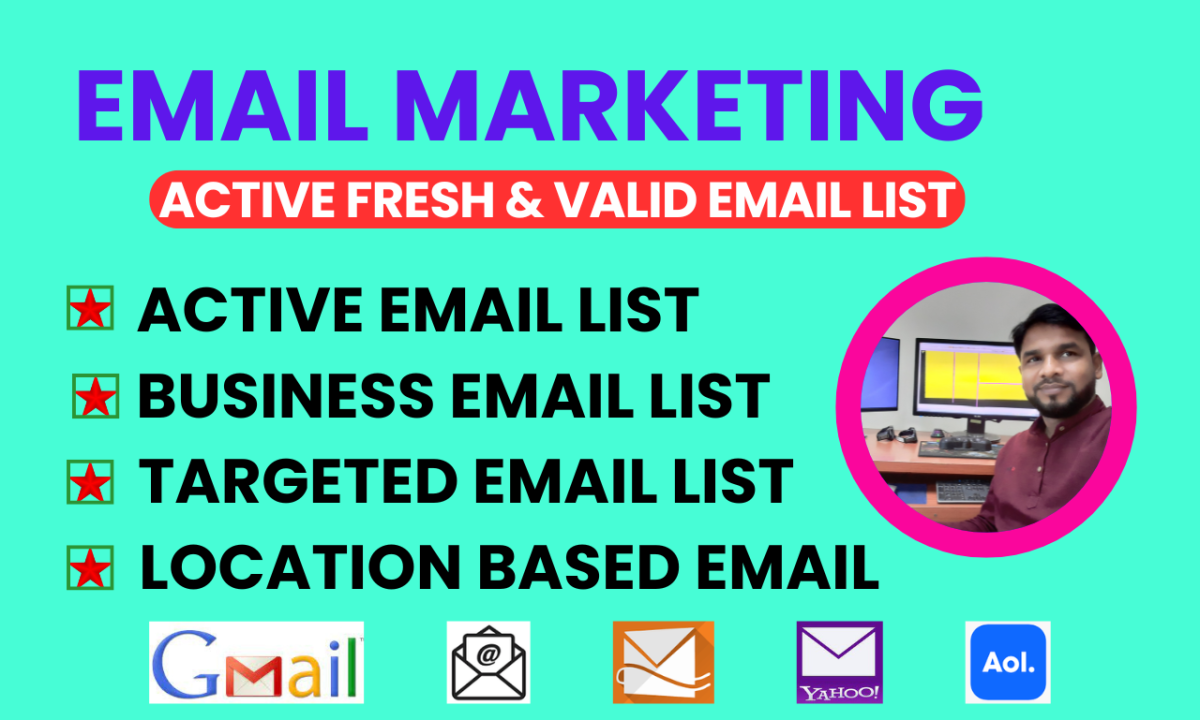 I will do niche targeted valid email list and bulk email collection for email marketing