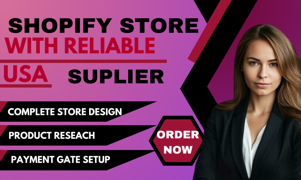 I will design and redesign shopify dropshipping store, shopify website ecommerce store