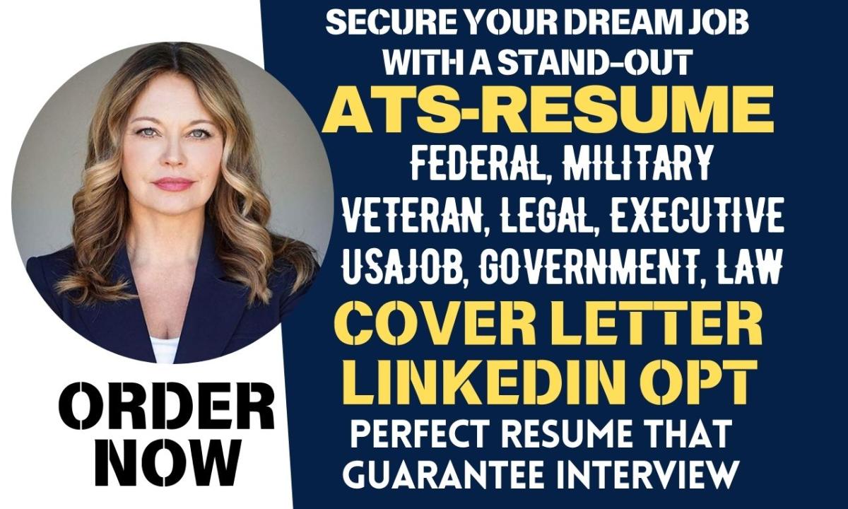 I will draft federal, military, veteran, ksa, usajob, govt, canadian, executive resume