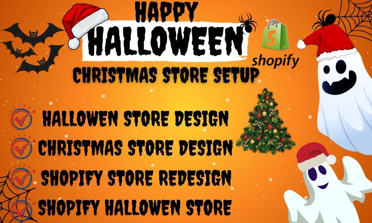 I will build a highconversion shopify dropshipping halloween store etsy christmas store