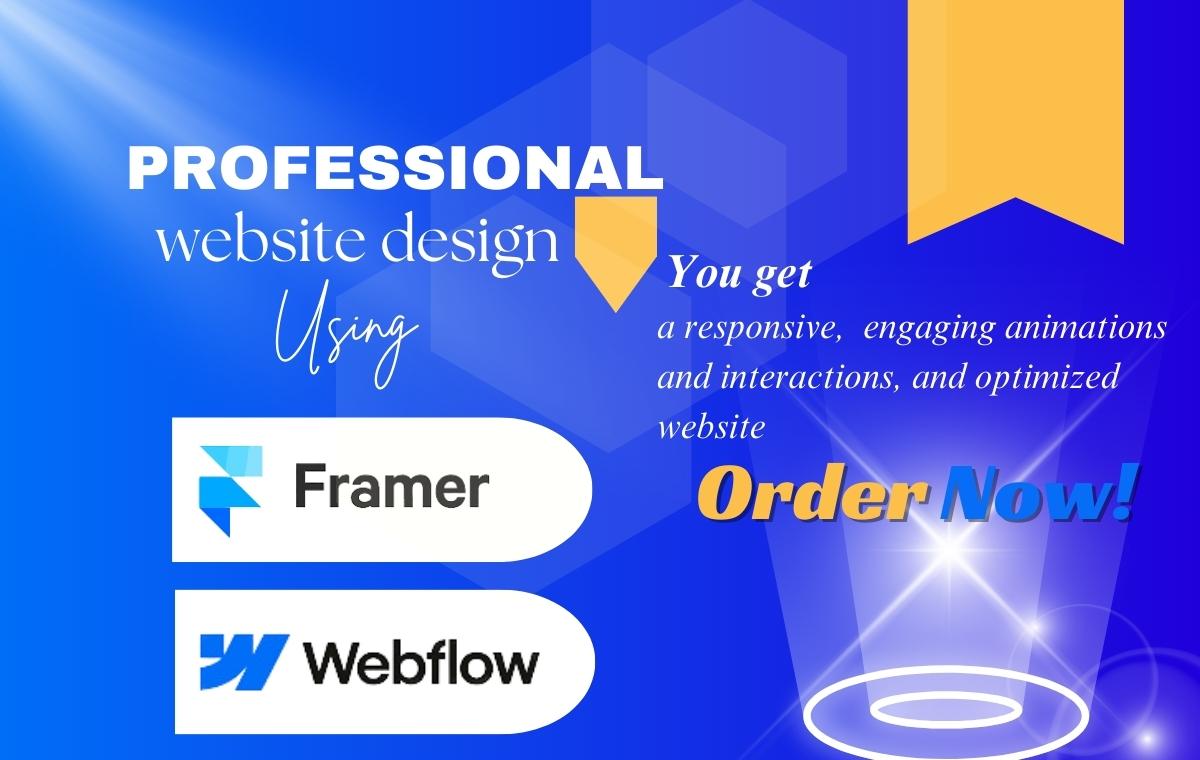 I will build stunning 3d, cms or static website using webflow or framer