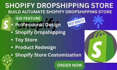 I will create an automated shopify dropshipping, product redesign