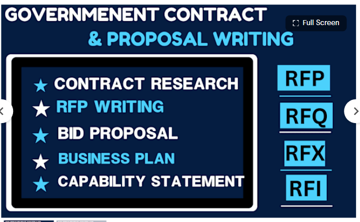 I will bid government contract, bid proposal, grant proposals, rfp, rfq, business plan