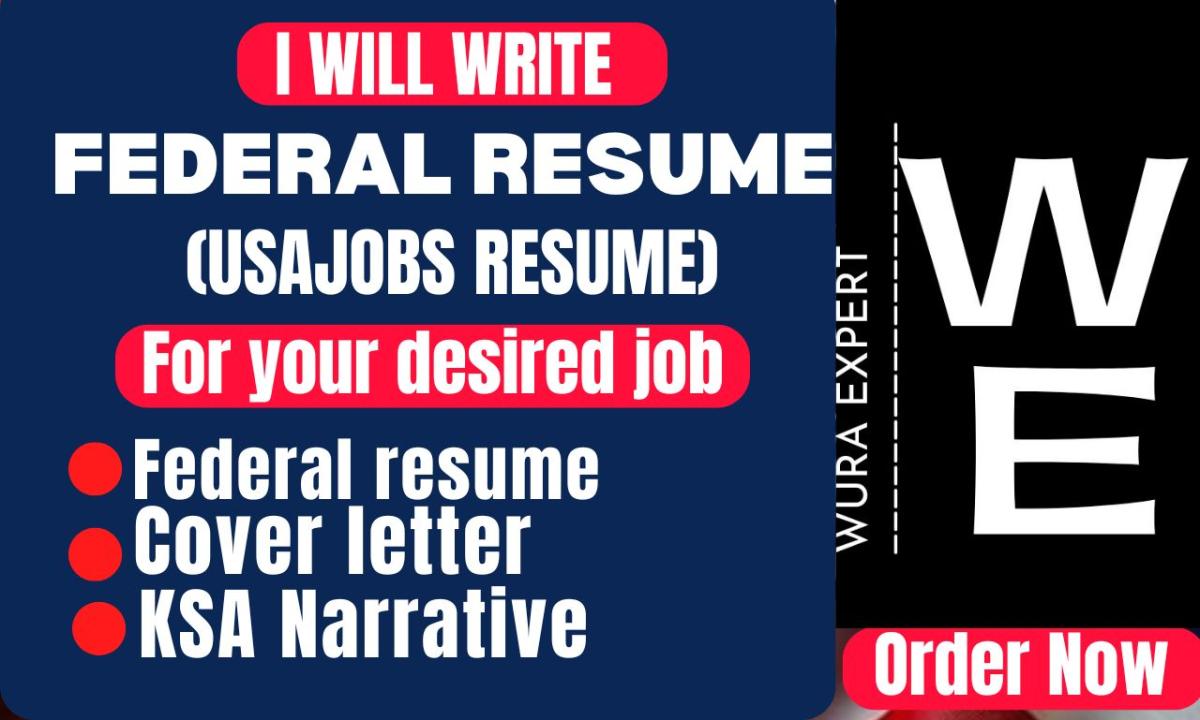 I will write federal resume, ksa response, military, veteran, usajobs, ecq, mcq, ptqs