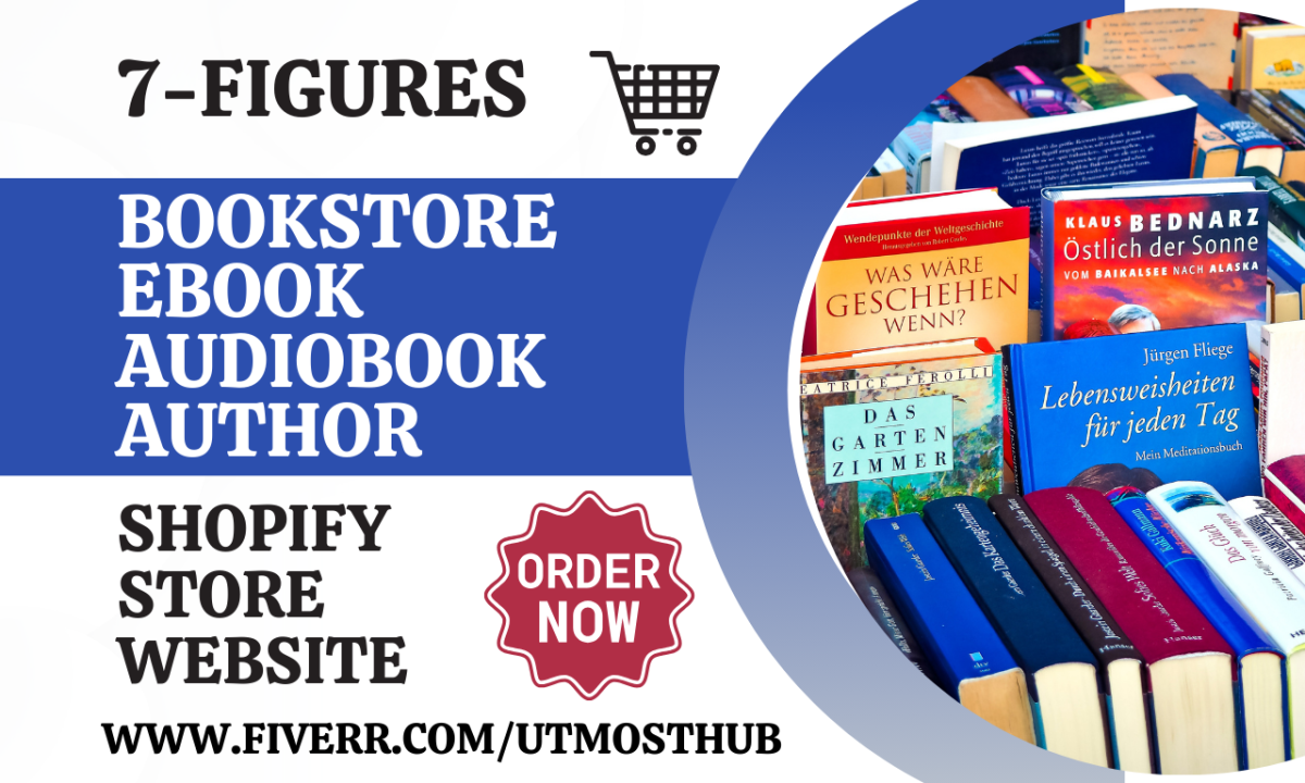 design best shopify online book store library ebook bookshop book store website