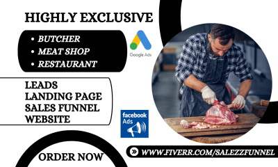 generate highly exclusive butcher leads meat shop landing page butcher website
