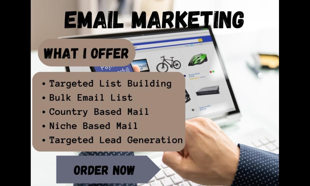 I will generate 1000 verified and active niche targeted email list and leads