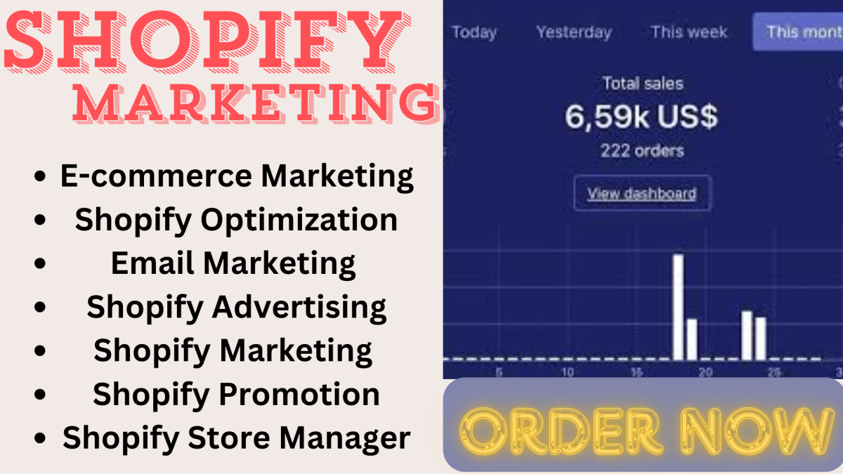 I will boost shopify sales, complete shopify marketing, shopify store promotion manager