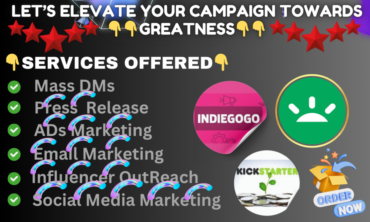 I will promote your Kickstarter, Indiegogo, and GoFundMe to the right audience