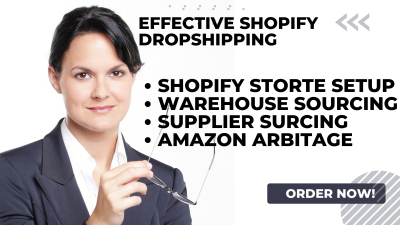 I will do shopify dropshipping china supplier warehouse sourcing amazon arbitage