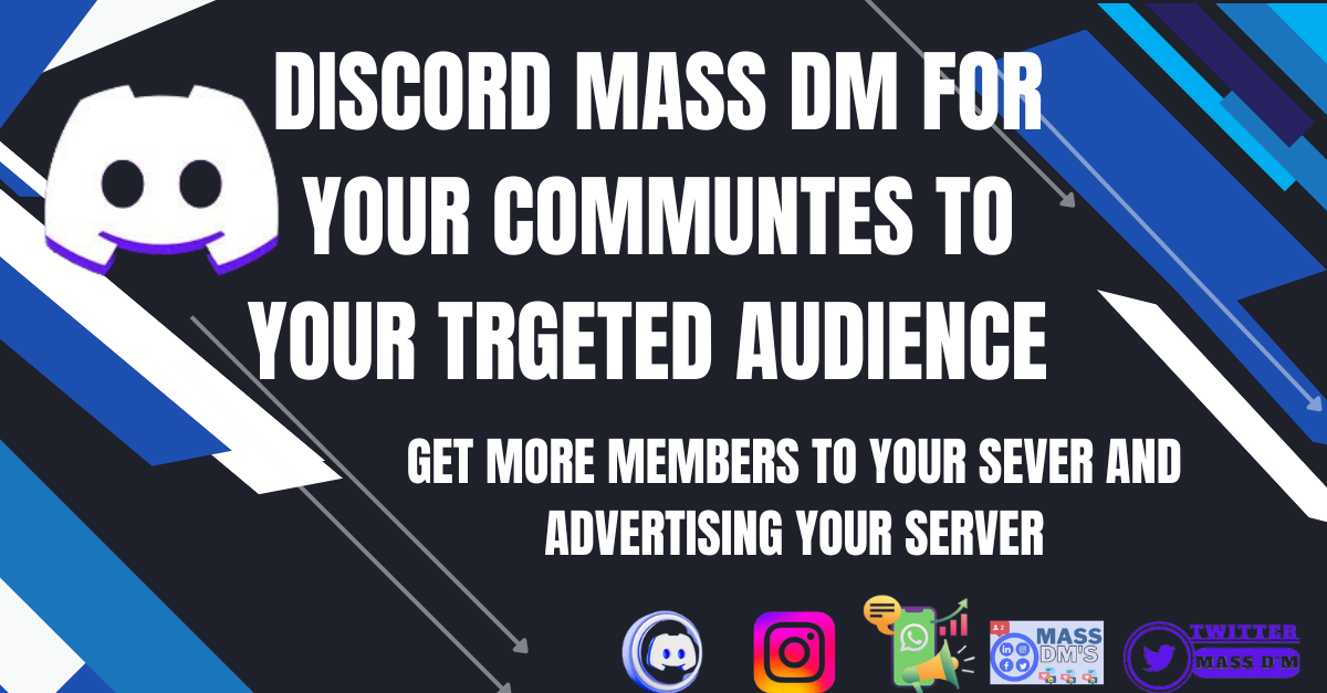 I will do discord mass dm, instagram mass dm, discord mass dm, whatsapp bulk message