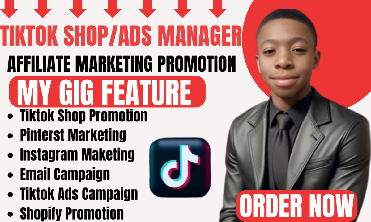 I will do readymade tik tok shop affiliate marketing tiktok marketing tik tok promotion