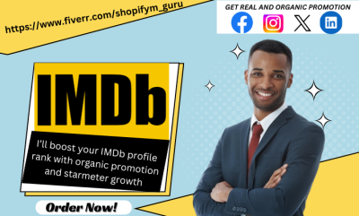 I will boost your imdb profile rank with organic promotion and starmeter growth